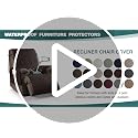 Waterproof Recliner Chair Cover with Pockets - 23" Non-Slip