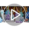 Sliner 24 Pack Snowflake Party Cups with Lids & Straws, 10 oz Winter Celebration