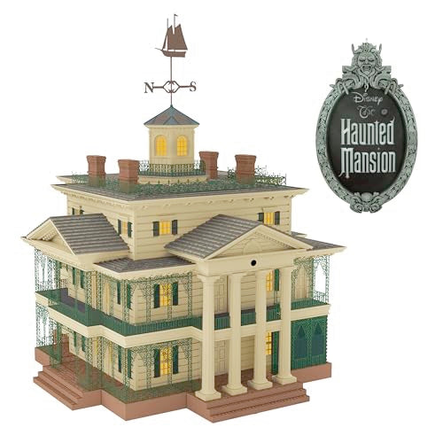 Interactive Haunted Mansion Christmas Tree Topper with Light & Sound