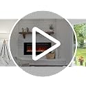 42-Inch Electric Fireplace Insert Recessed and Wall Mounted Heater