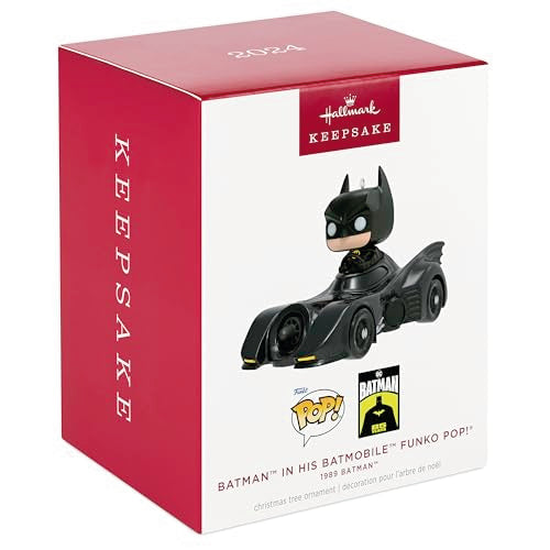 Hallmark Keepsake 2024 Batman in Batmobile Ornament (1989 Batman) – Funko Pop Style