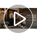 22-Inch Lighted Ghost Wreath with Remote, 8 Modes & Timer