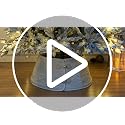 24-Inch Foldable Diamond Knit Christmas Tree Collar with Faux Pearl Buttons (Starry Dynamo, 24" Wide)
