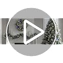 Wanna-CUL 24-Inch Pre-Lit Frozen Winter Christmas Wreath with Blue Poinsettia & Timer Lights - Silver Blue Variation