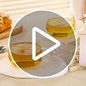 GURUDAR 12OZ/360ML Set of 2 Borosilicate Glass Tea Cups with Handles - Microwave & Dishwasher Safe