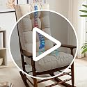Thick Rocking Chair Cushion Set with Memory Foam and Non-Slip Ties