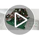 Joewuzun 39-Inch Waterproof Christmas Tree Mat with Snowflake Print, Green Floor Protector for Holiday Decor