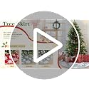 36-Inch Grey Faux Fur Christmas Tree Skirt with White Snowflakes