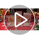 Ziliny 2-Piece Christmas Cheese Board and Knife Set - Square Mini Holiday Serving Tray
