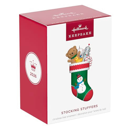 Stocking Stuffers Hallmark Keepsake Christmas Ornament 2026 Series, Snowman in Gift Box