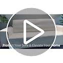 Large Beige Quilted Sofa Slipcover - Water-Repellent & Non-Slip