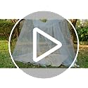 White Rectangular Bed Canopy Mosquito Net - 75 x 35.5 x 60 Inch Fine Mesh