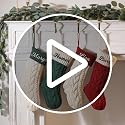 Personalized Christmas Stocking - 18 Inch Custom Embroidered Knit Stocking
