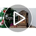 Musical Nativity Scene Lighted Snow Globe Lantern with Swirling Glitter