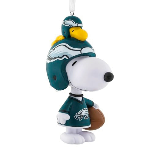 Hallmark Peanuts Philadelphia Eagles Ornament - Snoopy Bobblehead - Peanuts Bouncing Buddy Eagles Holiday Decor