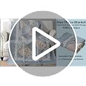 Twin Size Reversible Cotton Quilt - Blue Floral Patchwork Throw Blanket