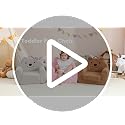 Convertible Bear Toddler Chair and Fold-Out Lounger with Washable Cover