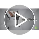 Adjustable Drafting Table with Tilting Glass Top and 2 Drawers