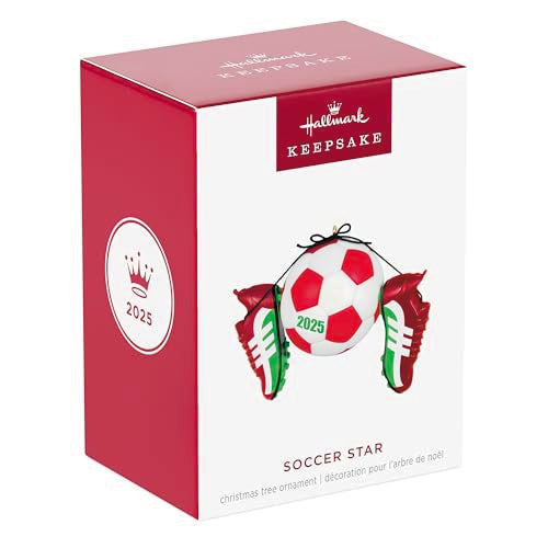 Hallmark Keepsake Soccer Star 2025 Ornament — Gifts for Sports Fans