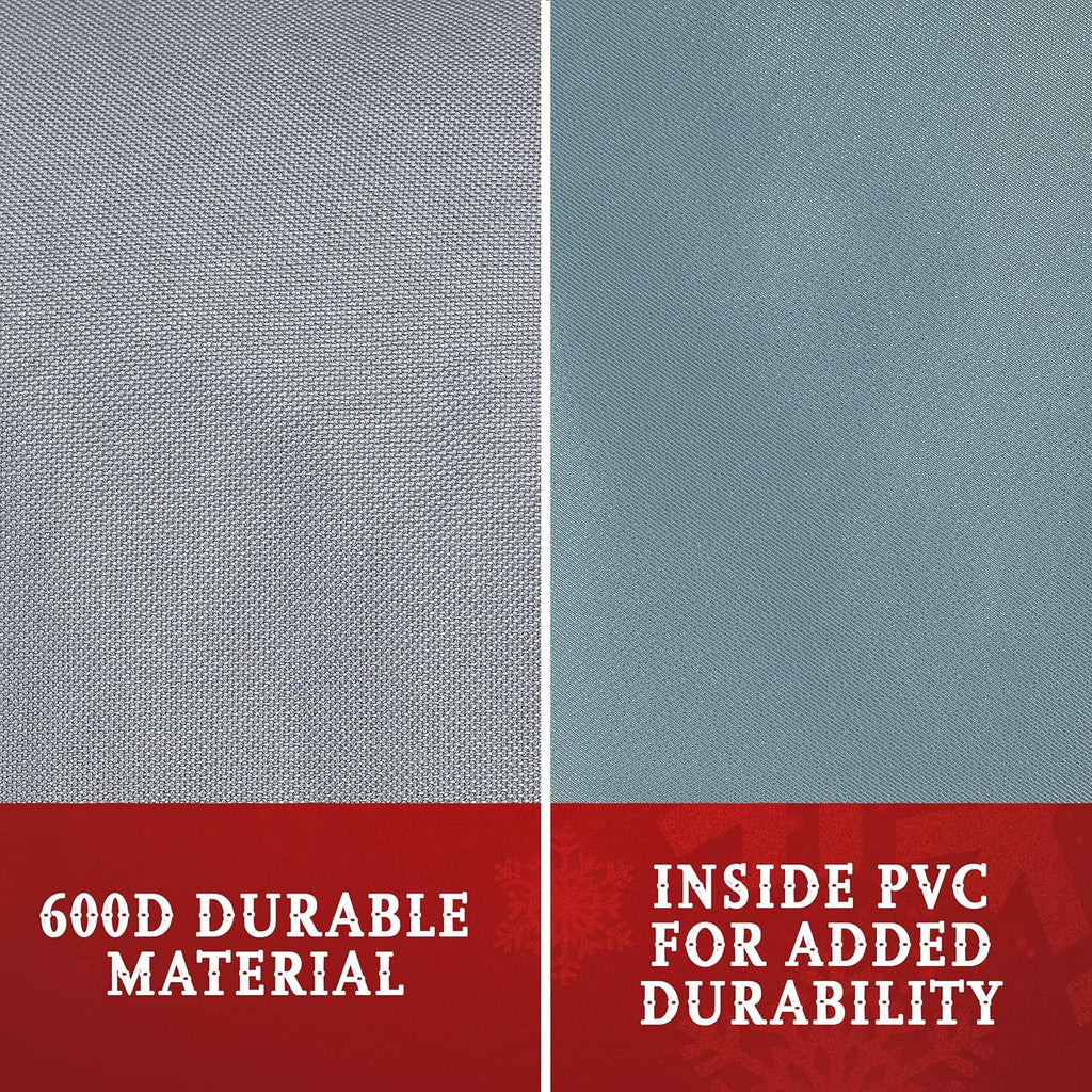 Premium Christmas Light Storage Bag - Heavy-Duty 600D Tear-Proof Material, 375 Ft Capacity - Grey with PVC Lining