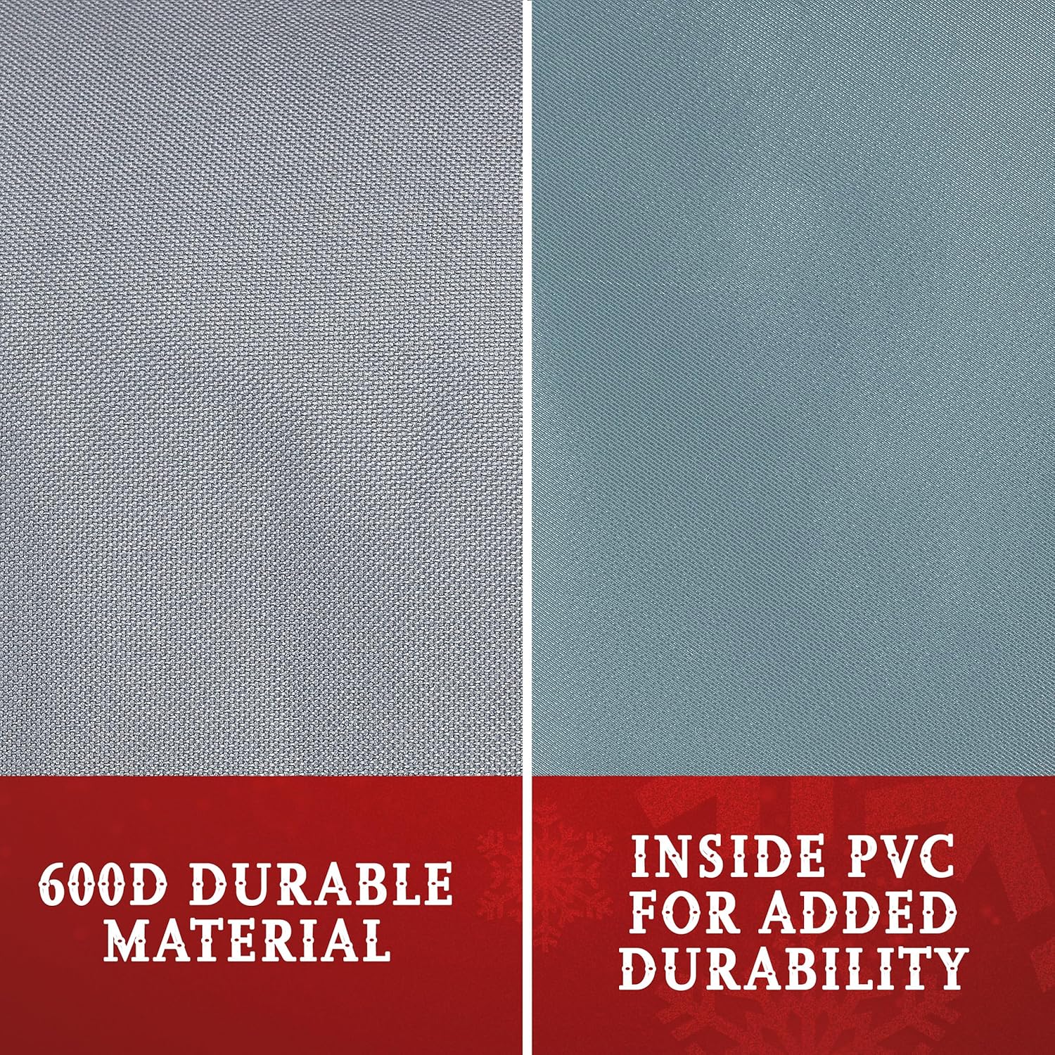 Premium Christmas Light Storage Bag - Heavy-Duty 600D Tear-Proof Material, 375 Ft Capacity - Grey with PVC Lining