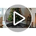 Black Sparkle Sequin Christmas Tree Skirt - 36 Inch Xmas Decor Mat