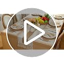 Boho Farmhouse Table Runner and Placemat Set with Napkins and Bead Rings