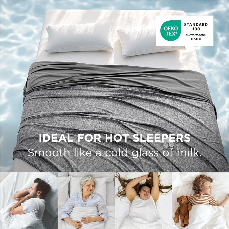 Bedsure Summer Cooling Blanket Twin XL for Hot Sleepers with Sports Mesh Design, Arc-Chill Q-Max 0.4 Lightweight Breathable Ice Cold Blankets for College Dorm, 60 x 90 Inches, Mesh Grey