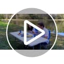 6ft Folding Utility Table, Portable Plastic Fold-in-Half Table for Dining