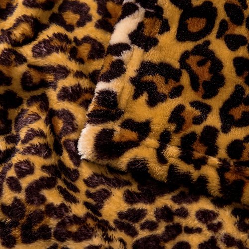 Excervent 3D Leopard Flannel Fleece Throw Blanket, 300 GSM Lightweight Cheetah Blanket for Couch Sofa Bed, Super Soft Cozy Warm Blankets, 50x70 inches, Brown