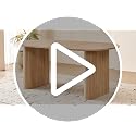 70.8-Inch Oval Dining Table, Modern Farmhouse Wood Grain Kitchen Table