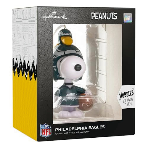 Hallmark Peanuts Philadelphia Eagles Ornament - Snoopy Bobblehead - Peanuts Bouncing Buddy Eagles Holiday Decor