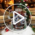 20-Inch Animated Snowman Christmas Village Scene LED Lighted Decor with Moving Train