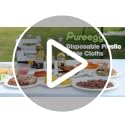 Disposable Plastic Tablecloths 8 Pack - White Rectangle 54 x 108 Inch