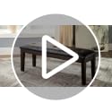 Tufted Faux Leather Dining Bench - 2-Person Backless Seat, Dark Brown