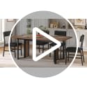 5-Piece Extendable Dining Table Set with 4 Cushioned Chairs, 63-Inch