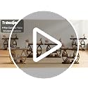 4-Tier Industrial Console Table with Shelves, Narrow Entryway Sofa Table