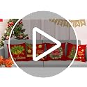 Neatee Living Merry Christmas Pillow Covers 18x18 Set of 4 Velvet Red Green Front 2023 Xmas
