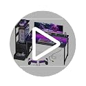 59-Inch Gaming Desk with PC Showcase Stand, RGB LED and 3 Storage Drawers