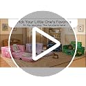 2-in-1 Foldable Toddler Couch and Lounger - Monster Truck Print