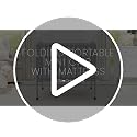 Folding Portable Mini Baby Crib with 1.5-Inch Mattress - White Wood