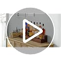 2-Tier Rustic Wood Liquor Bottle Display Shelf for Home Bar Organization