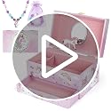 Musical Jewelry Box for Girls with Spinning Dancer, Necklace and Bracelet Set