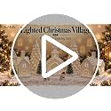 JesMolla 11-Piece White Ceramic Christmas Village Set with 6-Hour Timer, Battery-Operated Houses & Trees