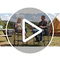 2 Pack Extra Tall Folding Camping Chairs with Side Table, 400 lb Capacity