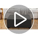 Square Ottoman Cover 40x40x15 - Light Gray Stretch Slipcover