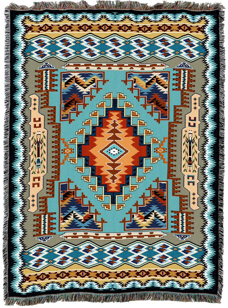 Pure Country Weavers Painted Hills Sky Blanket - Southwest Native American Inspired - Gift Tapestry Throw Woven from Cotton - Made in The USA (72x54)