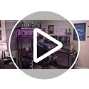 53-Inch L-Shaped Gaming Desk with LED Lights, Power Outlets & Storage