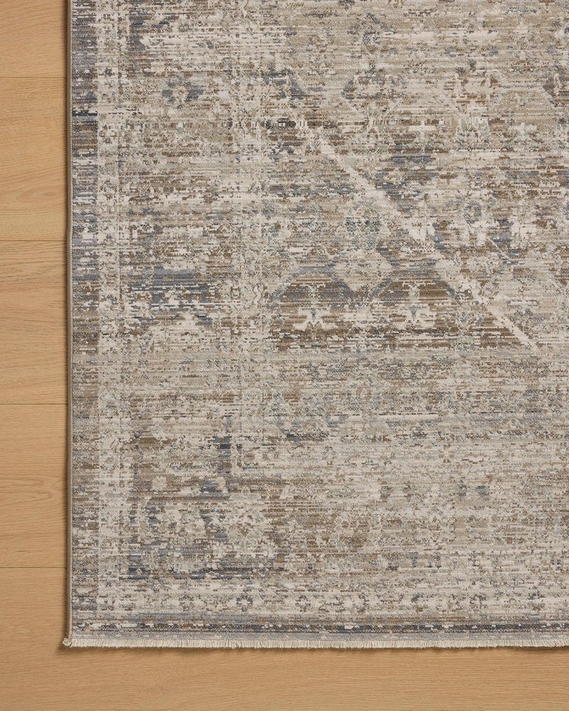Loloi Chris Loves Julia Ida Collection IDA-06 Slate/Natural 2'-7" x 8'-0", .19" Pile Height, Runner Rug