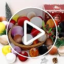 Red Velvet Christmas Ornament Balls Hanging Set - 10pcs, Variation B